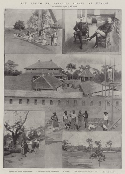 アシャンティの台頭、クマシでのシーン 作： Charles Auguste Loye